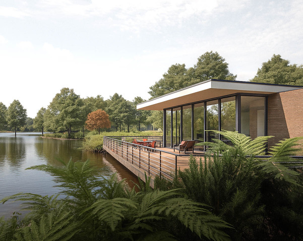 Maison au bord du lac